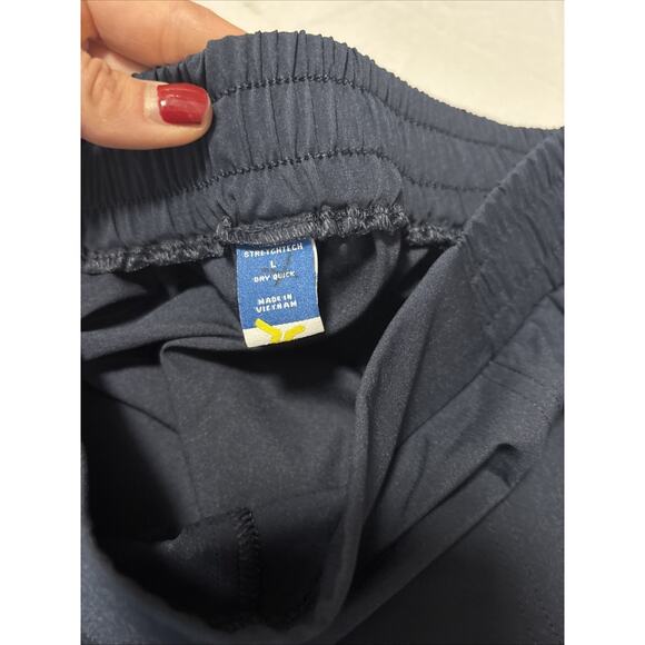 Women's L Navy Blue Pull On Lightweight Joggers Athleisure Active Workout Gym - Picture 4 of 10